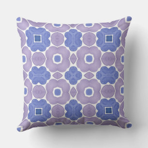 Almofada Padrão De Cor De Água Violeta E Azul