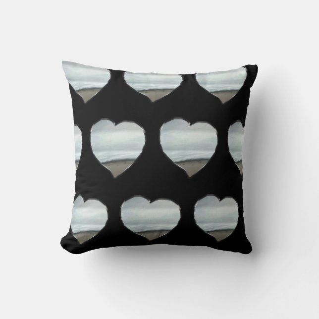 Almofada Padrão de CORAÇÃO Cromo (Frente)