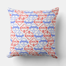 Almofada Padrão de Corações Sagrados e Imaculados