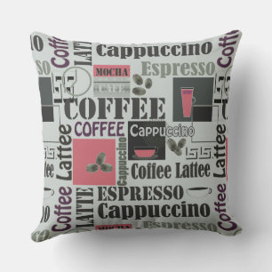 Almofada padrão de cozinha de café retrô para espresso latt