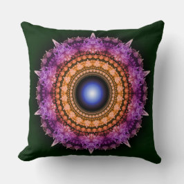 Almofada Padrão de cristal violeta fractal