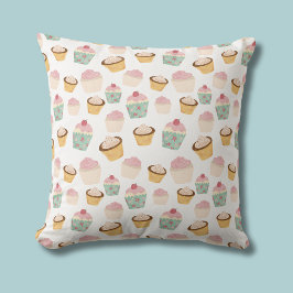 Almofada Padrão de Cupcake