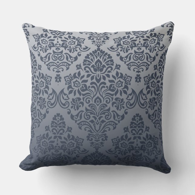 Almofada Padrão de Damasco floral Elegante Ornamentado (Frente)