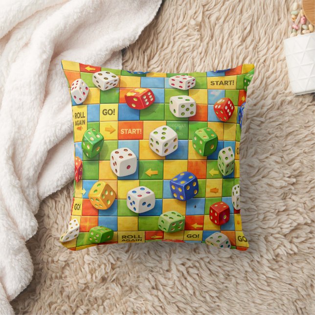 Almofada Padrão de design de dados de jogo de tabuleiro col (Cobertor)