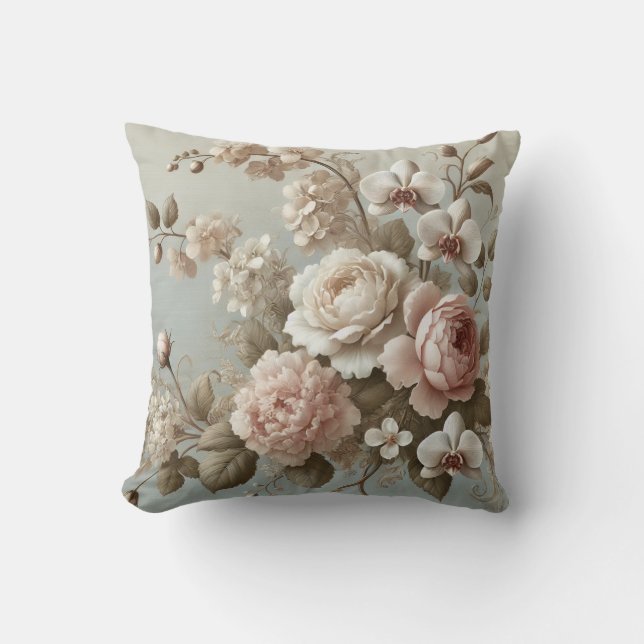 Almofada Padrão de Design de Motif Floral Grande 10 (Frente)