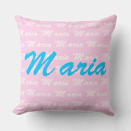 Almofada Padrão de Design do nome da Maria