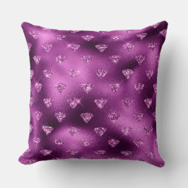 Almofada Padrão de Diamantes Brilhantes Glamour com Degradê