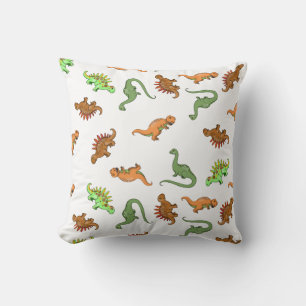 Almofada Padrão de Dinossauro Fofo