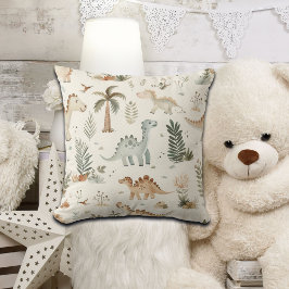 Almofada Padrão de Dinossauro Selvagem de Boho Whimsical