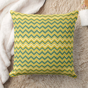 Almofada Padrão de divisa verde e amarelo