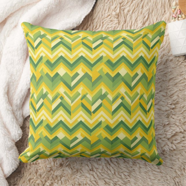 Almofada Padrão de divisa verde e amarelo (Cobertor)