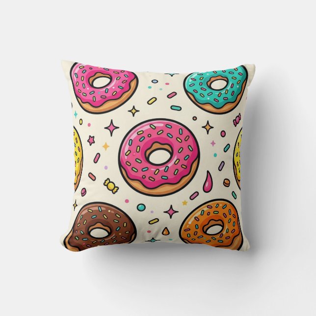 Almofada Padrão de Donut (Frente)