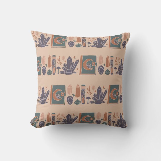 Almofada Padrão de Elementos Místicos (Frente)