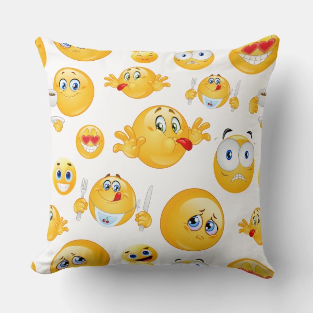 Almofada Padrão de Emoji (Frente)
