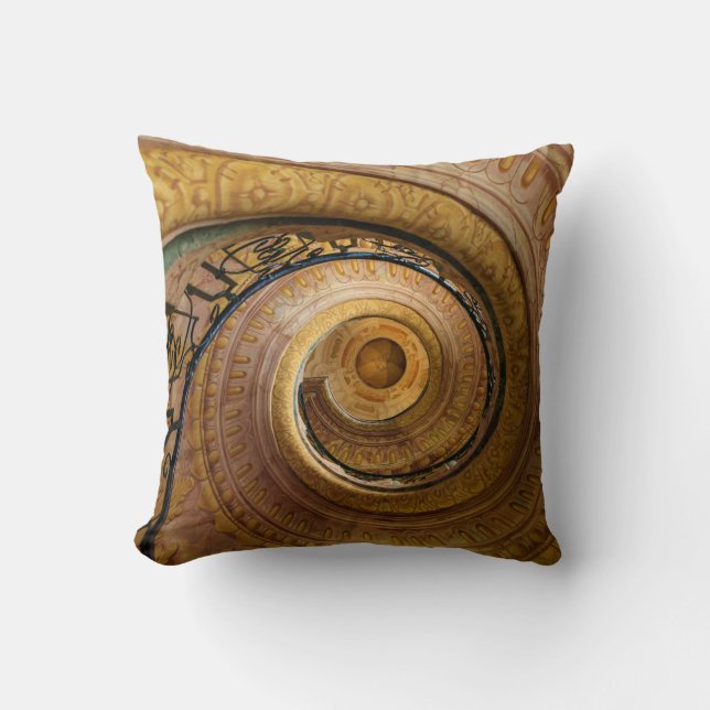 Almofada Padrão de Escada em Espiral (Frente)