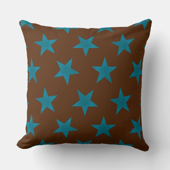 Almofada Padrão de Estrelas Douradas 16 (Frente)