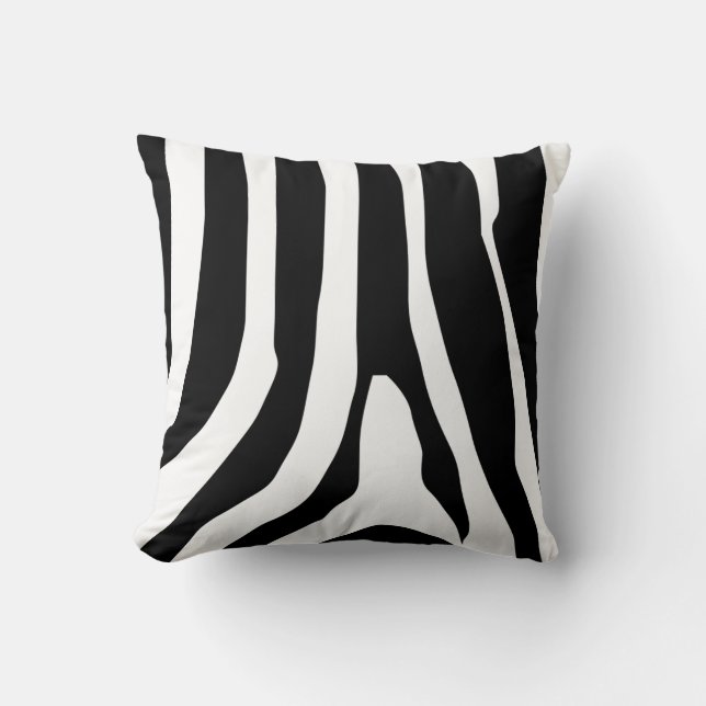 Almofada Padrão de faixas de impressão zebra (Frente)