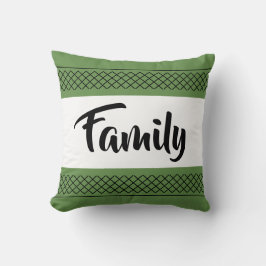 Almofada Padrão de Família Impressão Tipografia Elegante Mu