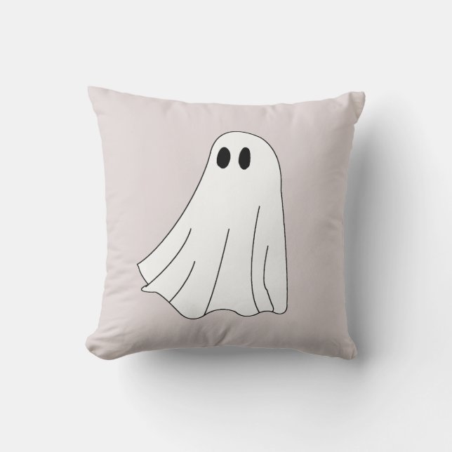 Almofada Padrão de Fantasma Pastel Fofo (Frente)