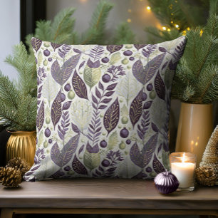 Almofada Padrão de Feliz de Natal Gre Roxo nº 21 ID1009
