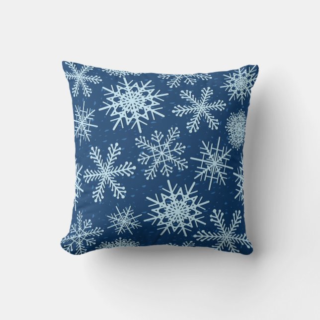 Almofada Padrão de flocos de neve (Frente)
