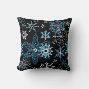 Almofada Padrão de flocos de neve