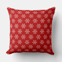 Padrão de Flocos de Neve Vermelho Natal
