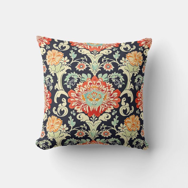 Almofada Padrão de Flor Colorido (Frente)