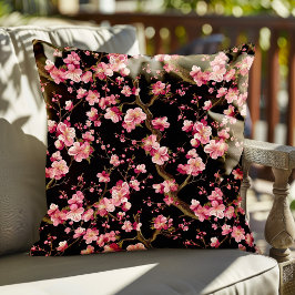 Almofada Padrão de Flor de Cerejeira Sakura
