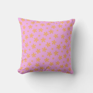 Almofada Padrão de Flor de Hippie Cor-de-Rosa-Cor-de-Pré-Pi