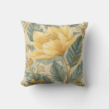 Padrão de Flor de Limão Amarelo Luxuoso e Bonito