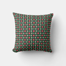 Padrão de Flor Retro Fofo Natal Rosa Verde