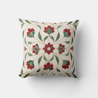 Almofada Padrão de Flores de Mughal
