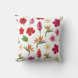 Almofada Padrão de Flores - Design Botânica Exótica