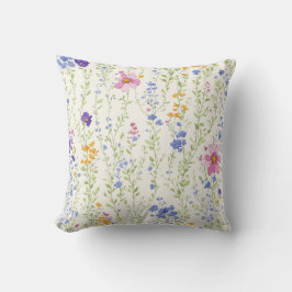 Almofada Padrão de flores silvestres