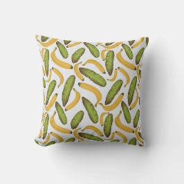 Almofada Padrão de Folha de Banana Tropical