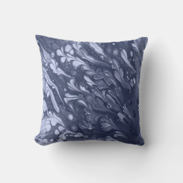 Almofada Padrão de folhas azuis