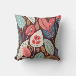 Almofada Padrão de Folhas de abstrato
