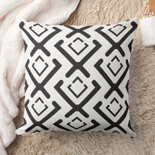 Almofada Padrão de Forma de Diamante Concentrado Geométrico (Cobertor)