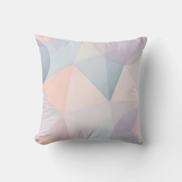 Almofada Padrão de Formas Geométricas de Pastel Suave