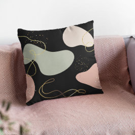 Almofada Padrão de Formas Orgânicas Geométricas de abstrato