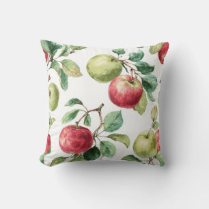 Almofada Padrão de Fruta de Maçã Verde Vermelha Russo de Aq