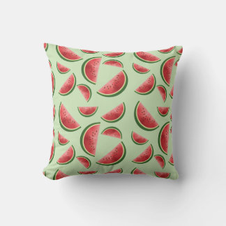 Almofada Padrão de Fruta Melancia em Verde