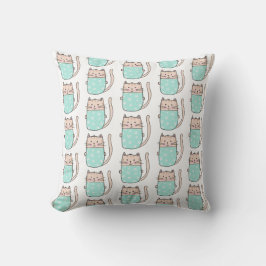 Almofada Padrão de Gato Fofo