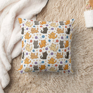 Almofada Padrão de Gato Fofo