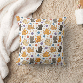 Almofada Padrão de Gato Fofo