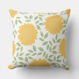 Almofada Padrão de girassol de campo bonito