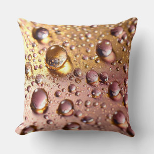 Almofada 💧 Padrão de gotas de água rosa Elegância ✨ Líquid