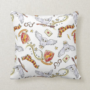 Almofada Padrão de Hedwig GRYFFINDOR™ com Aquarela