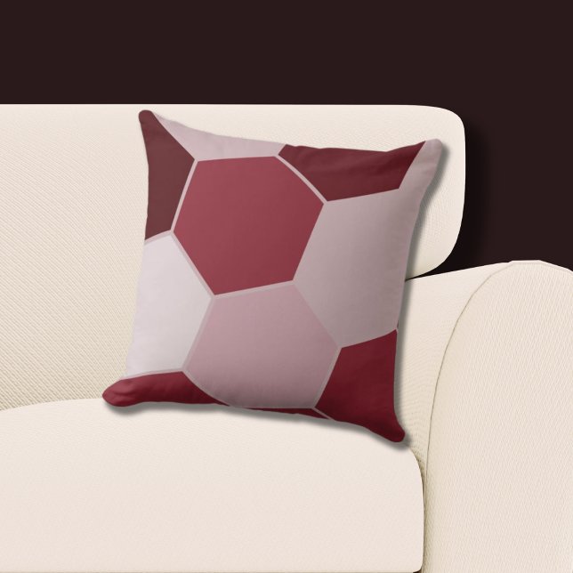 Almofada Padrão de Hexágono Geométrico Rosa (Pink Pillow with Hexagon Pattern)